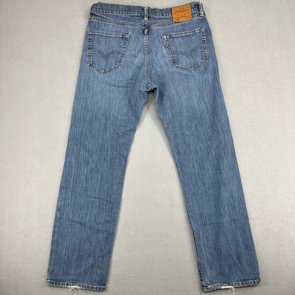 Levi's 511‎ Slim Fit Jeans Mens 34x30 Blue Medium Wash Distressed Denim